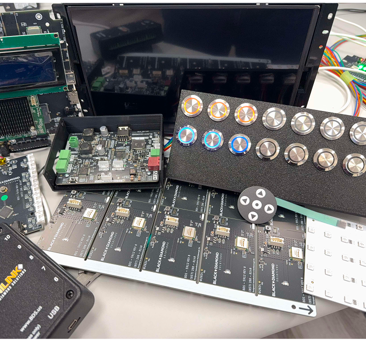 An array of electronic components used to build automation systems.
